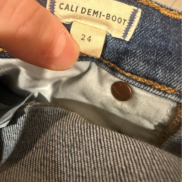 Madewell Cali Demi Boot Jeans Size 24 Mid Rise Bootcut Stretch Denim - Picture 4 of 14
